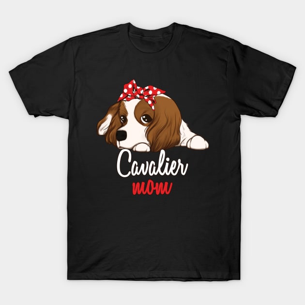 Cavalier King Charles Mom Cartoon T-Shirt by USProudness